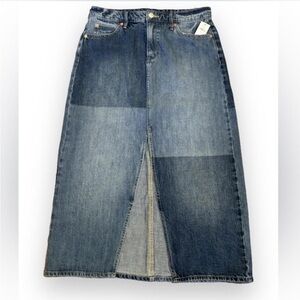 Denim Patchwork Skirt